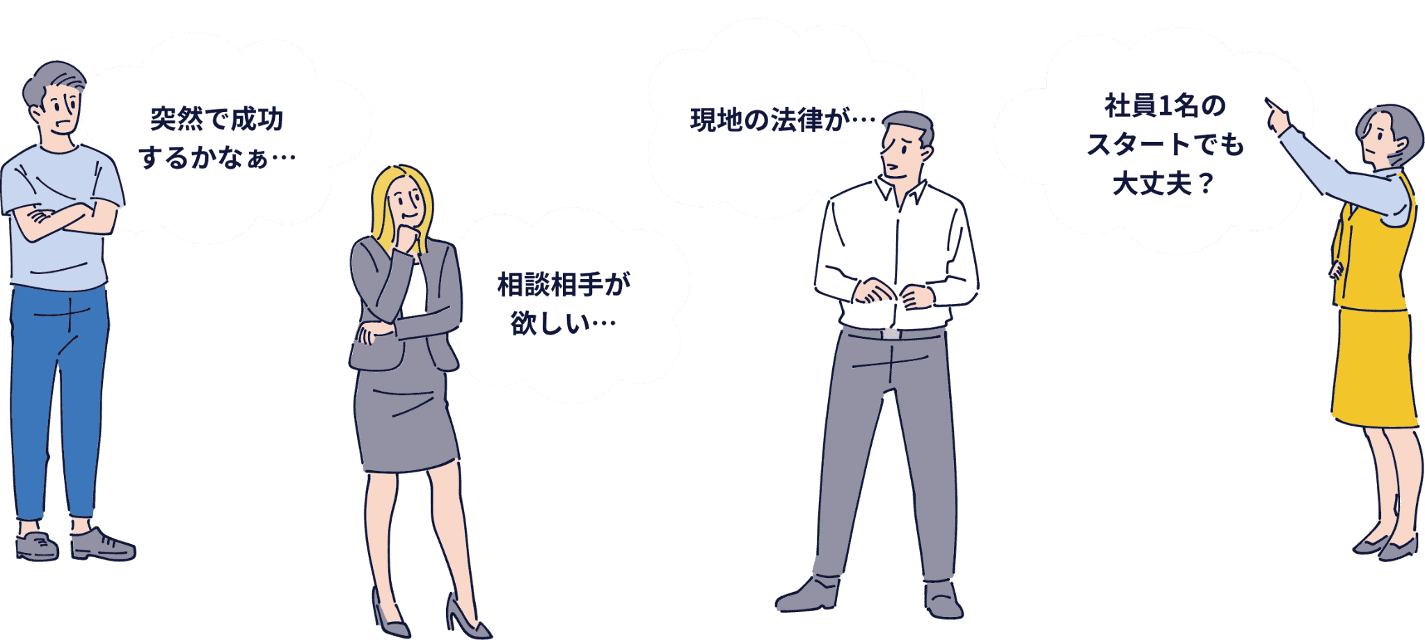 海外進出は不安がたくさん…